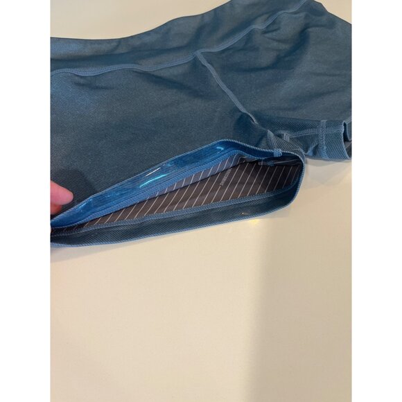 IAB MFG Womens Blue Reversible Athletic Shorts Size L With Striped Pattern - Picture 2 of 7